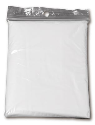 Adult White Disposable Ponchos