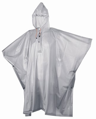 Adult Silver/Grey Re-Usable PVC Ponchos