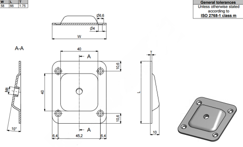 ANGLED LEG FIXING / MOUNTING PLATE