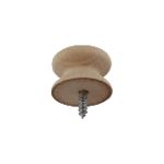 25mm Beech Knob with Dowel Screw Pack size - 100