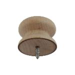 35mm Beech Knob with Dowel Screw Pack size - 100