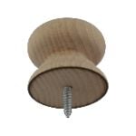 40mm Beech Knob with Dowel Screw Pack size - 100