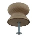 40mm Beech Knob with 4mm Insert  Pack size - 100