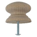 46mm Beech Knob with 4mm Insert  Pack size - 100