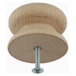 53mm Beech Knob with 4mm Insert  Pack size - 100