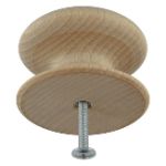 53mm Beech Knob Antique Style with 4mm Insert....  Pack size -250