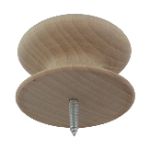 53mm Beech Knob Antique Style with Dowel Screw....  Pack size - 250