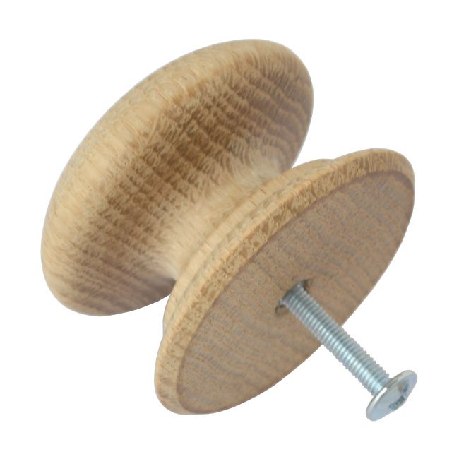 53mm Oak Knob with 4mm Insert