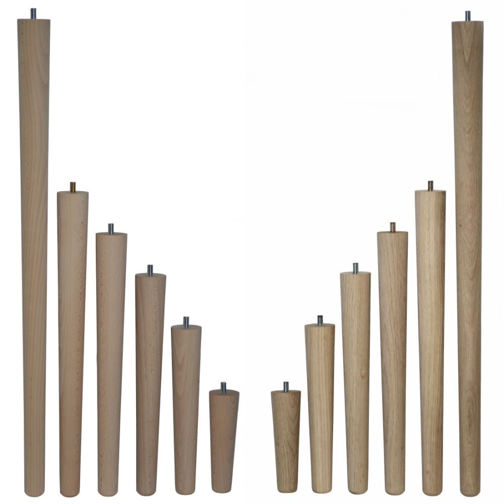 1.  Tapered Hardwood Legs & Feet