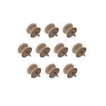 25mm Pack of Ten Beech Victorian Knobs with a Dowel Screw