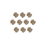 18mm Pack of Ten Beech Victorian Knobs with a 3mm pilot hole