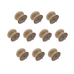 35mm Pack of Ten Beech Victorian Knobs with a Dowel Screw