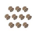 40mm Pack of Ten Beech Victorian Knobs with a Dowel Screw