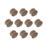 46mm Pack of Ten Beech Victorian Knobs with a Dowel Screw