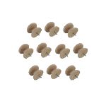 OR35 Pack of Ten Beech Victorian Knobs with a Dowel Screw