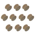 53mm Pack of Ten Beech Contemporary Style Knobs with a Dowel Screw