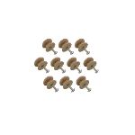 25mm Pack of Ten Oak Victorian Knobs with a 4mm Insert