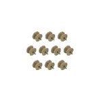 25mm Pack of Ten Oak Victorian Knobs with a Dowel Screw