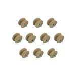 35mm Pack of Ten Oak Victorian Knobs with a Dowel Screw