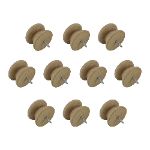46mm Pack of Ten Oak Victorian Knobs with a Dowel Screw