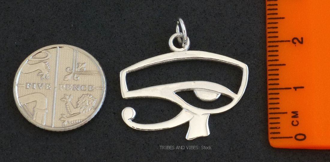 Eye of Horus / Ra Pendant, Sterling Silver