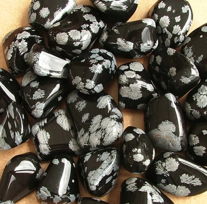 Snowflake Obsidian large Crystal Tumblestones (stock)