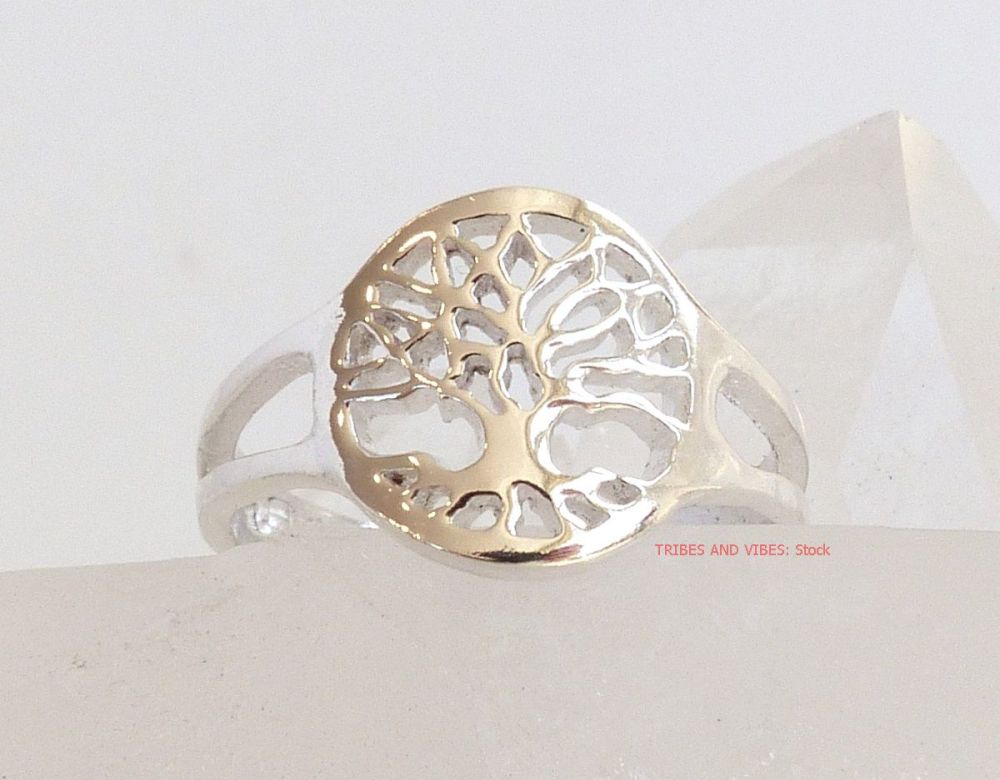 Tree of Life Toe Ring or Midi Sterling Silver