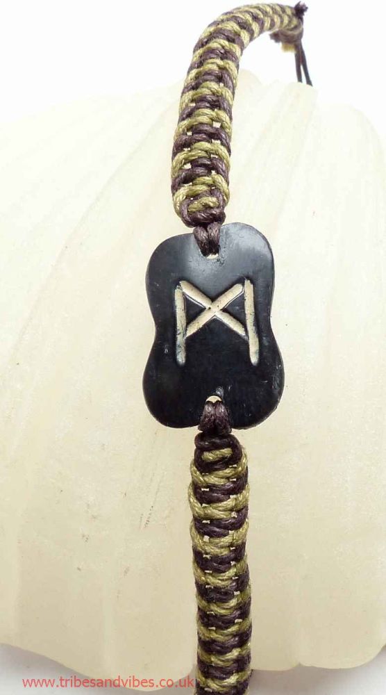 Mannaz Rune Bracelet for Humankind, Interdependancy