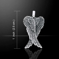 Angel Wings Pendant, Sterling Silver by Peter Stone