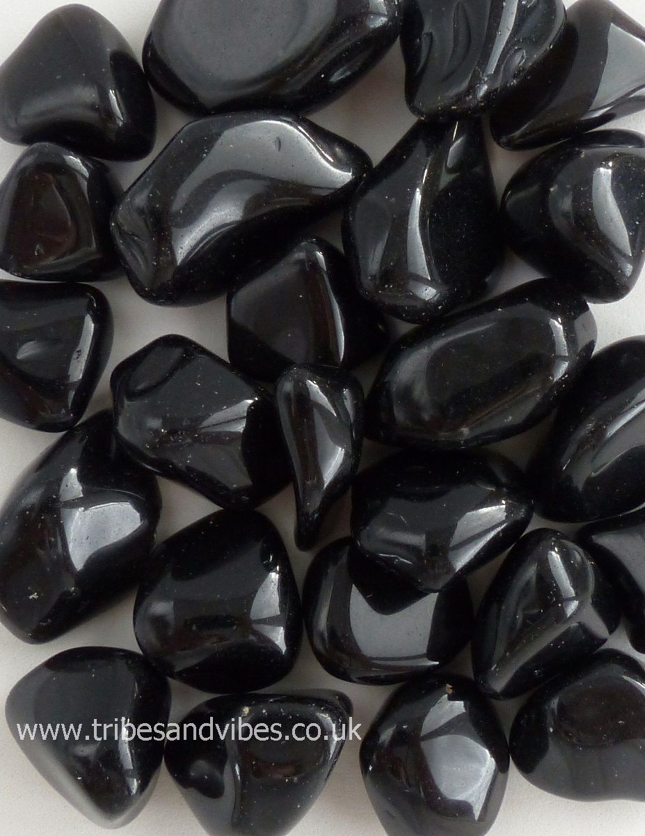 Black store tumbled stones
