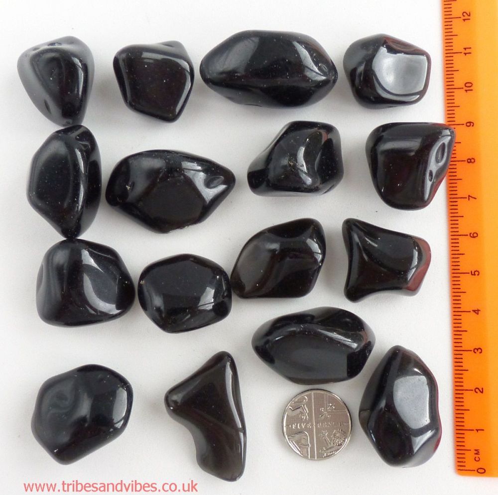 Obsidian (black) Crystal Tumbled Stones 20-25mm