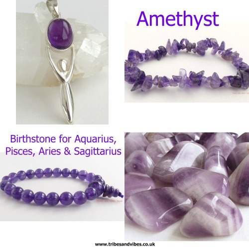 amethyst crystal gemstone birthstone aquarius pisces aries sagittarius