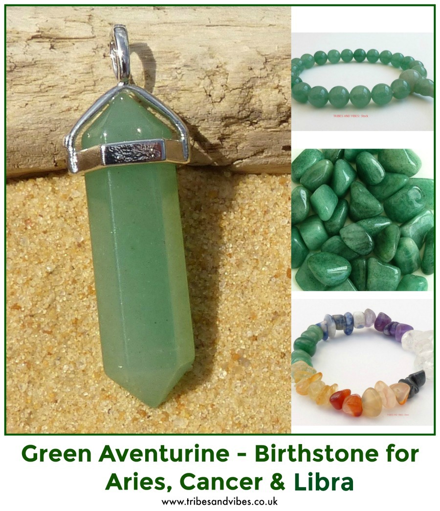 aventurine green birthstone crystal zodiac aries cancer leo