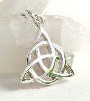 Triquetra (double) Celtic Knot Pendant Sterling Silver