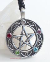 Pentagram Pentacle of Life beaded Pendant Necklace