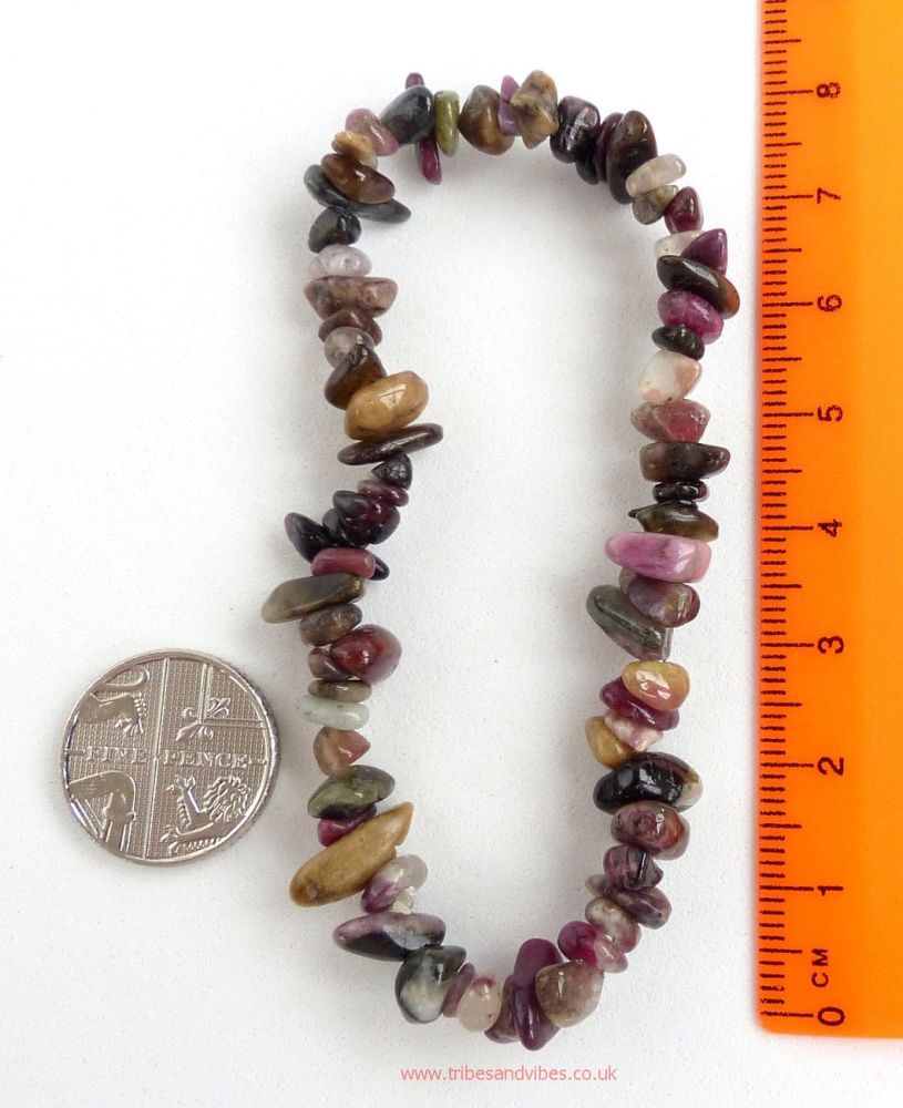 Tourmaline (multi coloured / Elbaite) Bracelet Crystal Chips