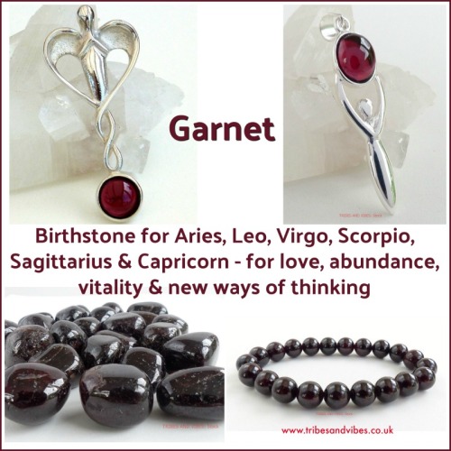 Garnet crystal gemstones Jewellery Pendants Bracelets