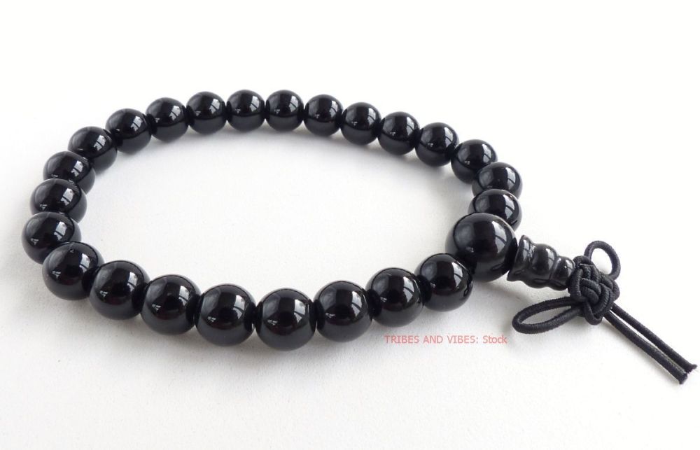 Onyx (black) Bracelet Crystal Power Beads Mala