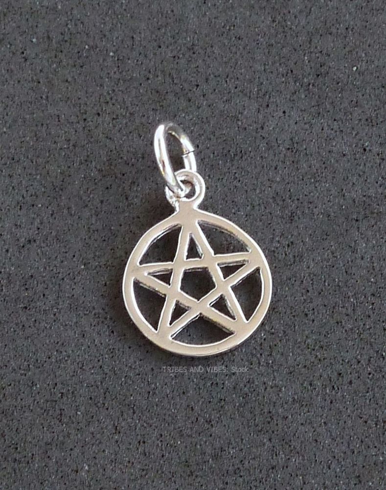 Pentagram Pentacle Charm Sterling Silver (stock)