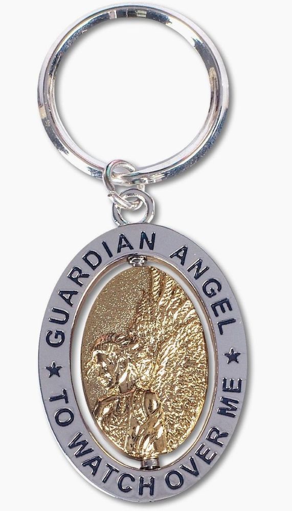 Guardian Angel To Watch Over Me - Spinner Keyring by AngelStar