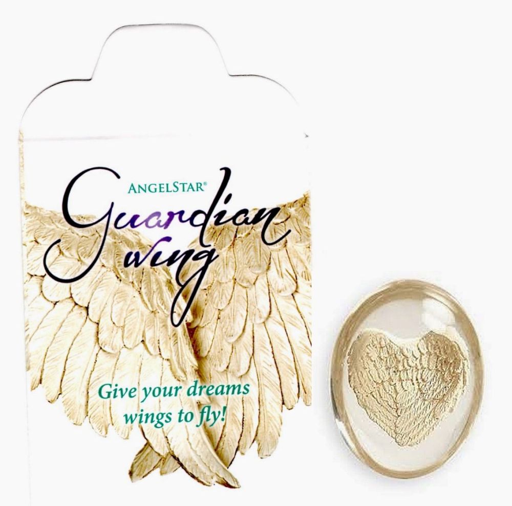 Guardian Angel Wing & bag - Worry Stone Pocket Angel by AngelStar (stock)
