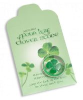 Four Leaf Clover Stone by AngelStar for Good Luck