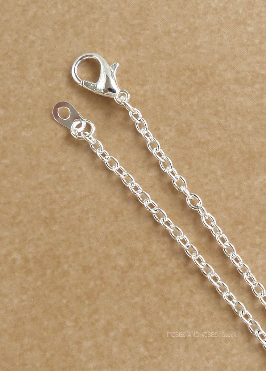 Silver Plated Chain Necklace 16 inch 40.5cm (stock)