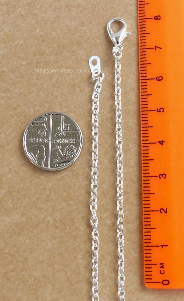 Silver Plated Chain Necklace 18" 45cm