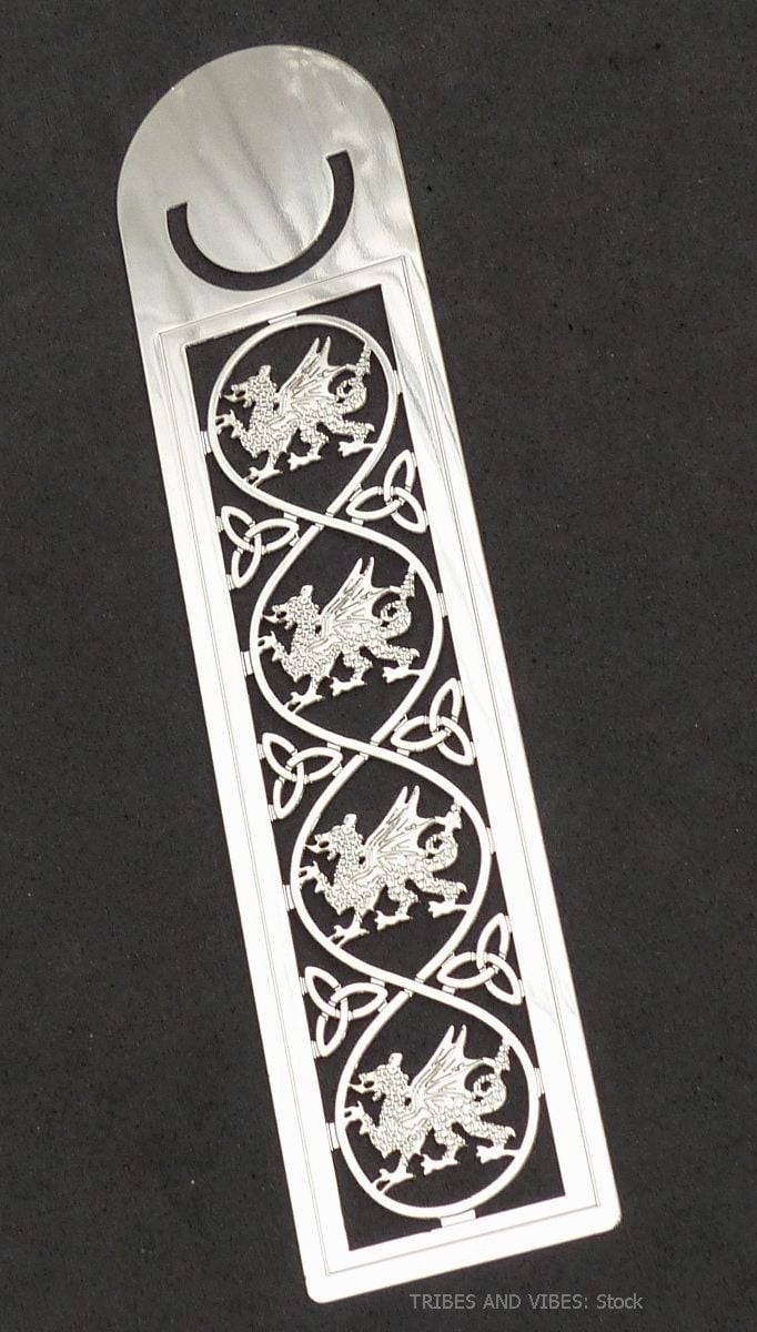 Welsh Dragon (Y Ddraig Goch) Triquetra Bookmark (stock)