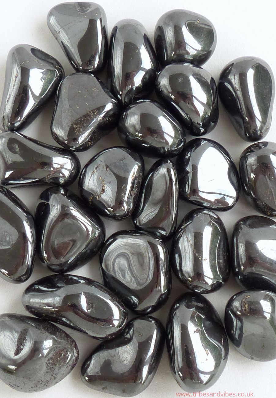 Hematite Crystal Tumbled Stones 20mm-25mm (stock)