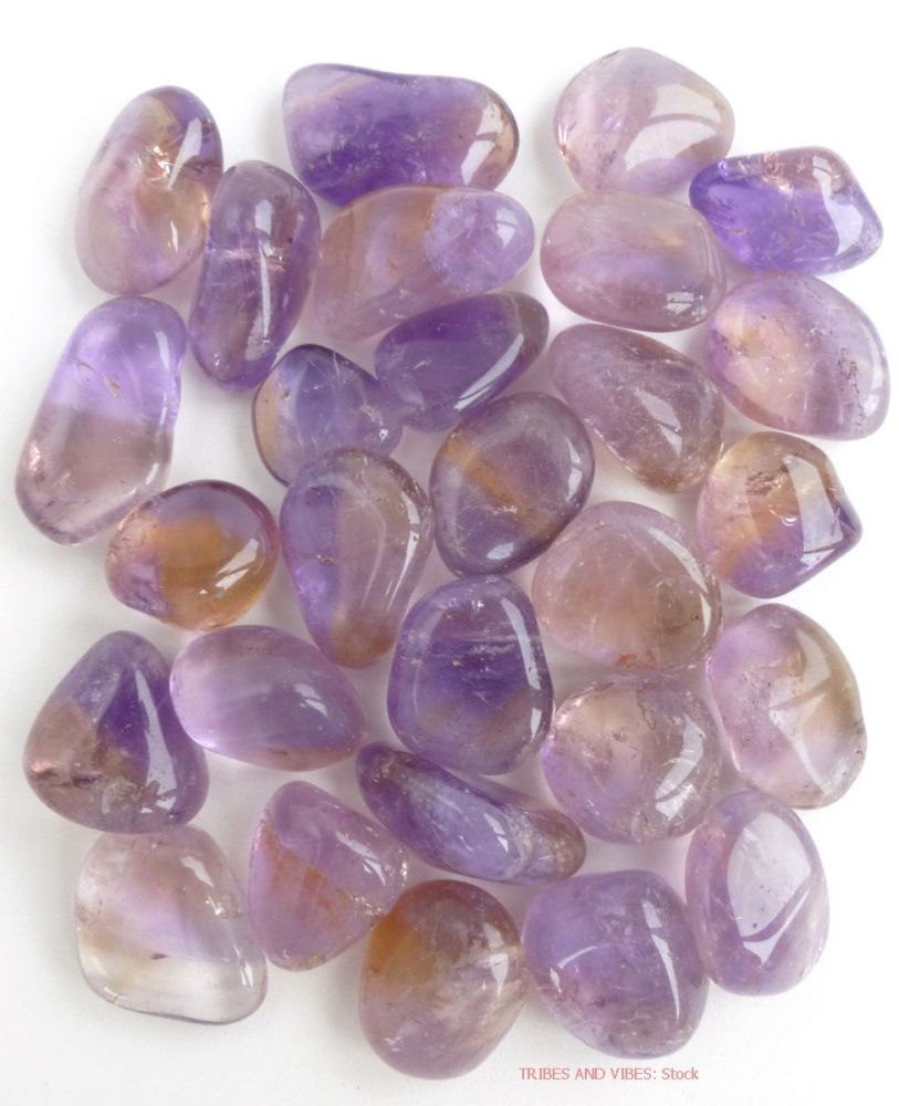 Ametrine Crystal Tumbled Stones (stock)