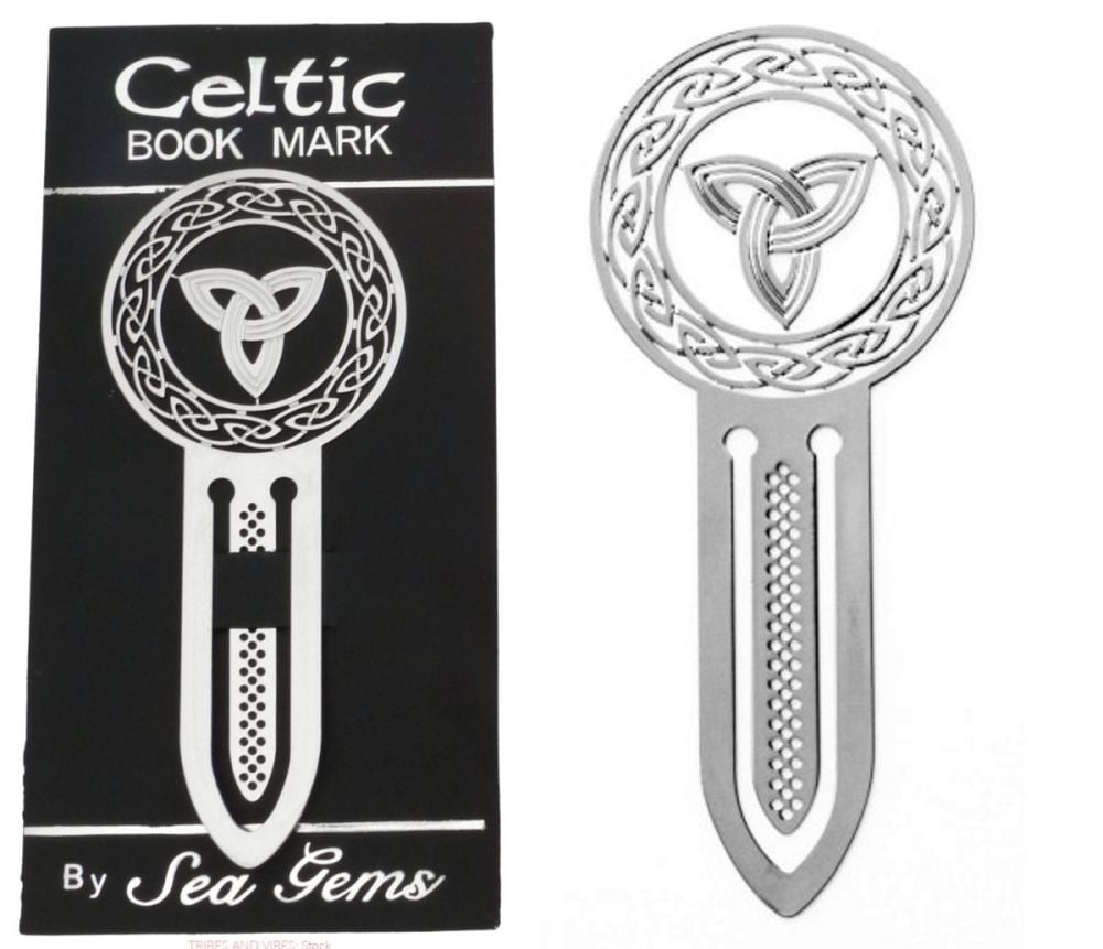 Triquetra Celtic Trinity Knot Metal Bookmark, 75mm