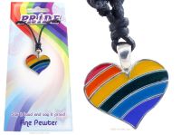 Rainbow Heart LGBTQ Pendant Necklace