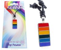 Rainbow Long Bar LGBTQ Pendant Necklace
